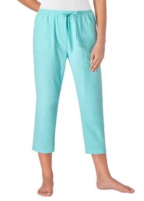 Schlupfhose Classic Basics, Damen, Gr. 46, Normalgr&ouml;&szlig;en, blau (t&uuml;rkis), 100% Baumwolle, unifarben, 7/8-L&auml;nge, Hosen Schlupfhose