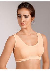 w&auml;schepur Bustier W&Auml;SCHEPUR, Damen, Gr. 54, Cup B/C/D, bunt (apricot, jadegr&uuml;n), 97% Baumwolle, 3% Elasthan, BHs Bustier