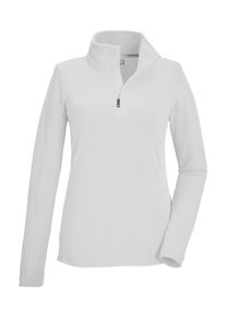 Fleeceshirt Killtec "KSW 62 WMN FLC SHRT", Damen, Gr. 50, naturwei&szlig;, Obermaterial: 100% Polyester, Shirts Fleeceshirt, Fleeceshirt mit Stehkragen, Rei&szlig;verschluss und Kinnschutz