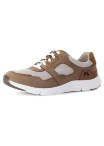 Keilsneaker Pius Gabor, Herren, Gr. 10,5 (45), beige (beige kombiniert), Mesh, Nubukleder, Schuhe Keilsneaker, Schn&uuml;rschuh, Halbschuh, Freizeitschuh in bequemer Weite G (=weit)