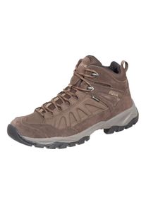 Wanderschuh Meindl "Meindl Nebraska Mid GORE-TEX", Herren, Gr. 41,5, Normalschaft, braun, Nubukleder, Schuhe Wanderschuh, GORE-TEX &ndash; Winddicht, wasserdicht und atmungsaktiv