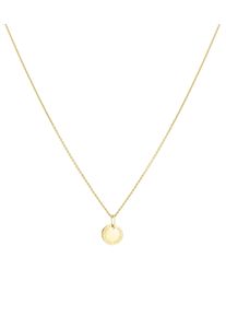 Kette mit Anh&auml;nger Liebeskind Berlin "Schmuck Geschenk Gold 375 Halskette Gold Collection", gold (gelbgoldfarben), Halsketten, Damen, Gelbgold 375, L: 50 B: 2mm, Kette mit Anh&auml;nger, B:2mm