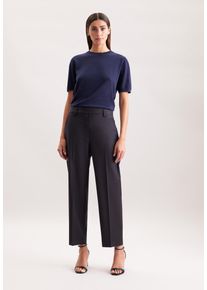 Chinohose Seidensticker, Damen, Gr. 40, Normalgr&ouml;&szlig;en, navy, 52% Wolle, 44% Polyester, 4% Elasthan, unifarben, Hosen Chinohose