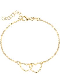 Armband Firetti "Schmuck Geschenk Silber 925 Armschmuck Armkette Silberarmband Herzen", gold (gelbgoldfarben), Armb&auml;nder, Damen, 19cm, Silber 925 (Sterlingsilber), Armband