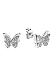 Paar Ohrstecker Firetti "Schmuck Geschenk Ohrschmuck Schmetterling", silber (edelstahlfarben), Ohrringe, Damen, Edelstahl, Paar Ohrstecker