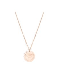 Kette mit Anh&auml;nger Liebeskind Berlin "Schmuck Geschenk Edelstahl Halskette Logo Basic Kreis", rosa (ros&eacute;goldfarben), Halsketten, Damen, Edelstahl, L: 45 B: 1mm, Kette mit Anh&auml;nger, B:1mm