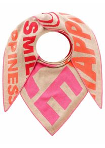 Dreieckstuch Zwillingsherz "Gro&szlig;e Freunde", Damen, beige, Obermaterial: 50% Baumwolle, 50% Polyacryl, Modet&uuml;cher Dreieckstuch, mit Schrift