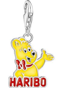 Charm-Einh&auml;nger Thomas Sabo "Thomas Sabo x HARIBO Schmuck: Charm Goldb&auml;r", bunt (silberfarben, gelb, schwarz, rot), Charms, Damen, Silber 925 (recycelt), Charm-Einh&auml;nger