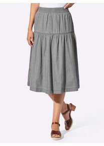 Jeansrock Classic Basics, Damen, Gr. 36, light grau, denim, graphit, denim, 100% Baumwolle, unifarben, wadenlang, R&ouml;cke Jeansrock