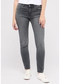 Slim-fit-Jeans Angels "Cici", Damen, Gr. 46, L&auml;nge 28, grau (grau used), Denim/Jeans, Obermaterial: 93% Baumwolle, 5% Polyester, 2% Elasthan, slim fit, Jeans Slim-fit-Jeans