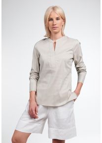 Longbluse Eterna "FITTED", Damen, Gr. 36, gr&uuml;n, 4% Elasthan, 26% Polyamid, 70% Lyocell, schmal, Blusen Longbluse, EASY IRON (b&uuml;gelleicht)