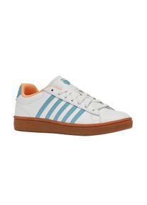 Sneaker K-Swiss "COURT TIEBREAK II", Damen, Gr. 42, blan, mkblu, p, Leder, Schuhe Sneaker