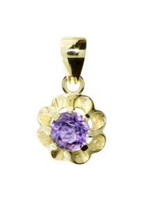 Kettenanh&auml;nger OSTSEE-SCHMUCK "- Pia 6 mm - Gold 333/000 - Amethyst" Gr. 19, gold (gold 333, goldfarben, gelb), Schmuckanh&auml;nger, Damen, Gelbgold 333, Kettenanh&auml;nger