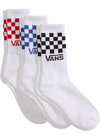 Socken Vans "CLASSIC CHECK CREW", Damen, Gr. M (38,5/42), wei&szlig;, Obermaterial: 67% Baumwolle, 24% Polyester, 5% Nylon, 3% Elastodien, 1% Elasthan, Socken Socken