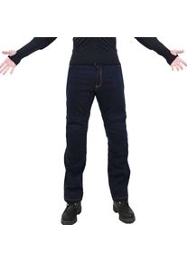 Nerf Motorradhose NERVE "Ata" Gr. L, blau (dunkelblau), Hosen, Herren, L, N-Gr, Obermaterial: 80% Baumwolle, 18% Viskose, 2% Elasthan, Motorradhose, wind- und wasserdicht, inkl. Protektoren