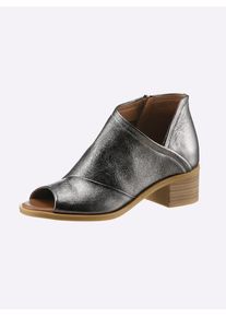 Sandalette Andrea Conti, Damen, Gr. 39, silber (altsilberfarben), Leder, Schuhe Sandalette