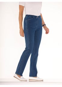 Bequeme Jeans Classic Basics, Damen, Gr. 46, Normalgr&ouml;&szlig;en, blau (blau, stone, washed), 81% Baumwolle, 17% Polyester, 2% Elasthan, unifarben, lang, Jeans Bequeme Jeans