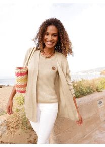 Pullunder Casual Looks "Stricktop", Damen, Gr. 44, sand, 100% Polyacryl, unifarben, Pullover Pullunder