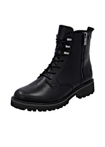 Schn&uuml;rstiefelette Remonte, Damen, Gr. 44, schwarz, Leder, unifarben, Schuhe Schn&uuml;rstiefelette, Schn&uuml;rboots, Stiefelette mit wasserabweisender TEX-Membran