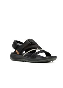 Sandale Merrell "TERRAN 4 BACKSTRAP", Damen, Gr. 37 (4), schwarz, Leder, Schuhe Sandale