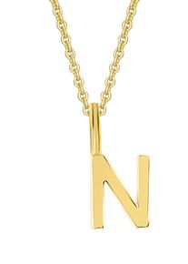 Kettenanh&auml;nger ONE ELEMENT "Buchstabe N Buchstaben Anh&auml;nger aus 333 Gelbgold", gold, Schmuckanh&auml;nger, Damen, Gelbgold 333, Kettenanh&auml;nger