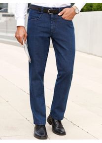 Gerade Jeans CLASSIC, Herren, Gr. 46, Normalgr&ouml;&szlig;en, blau (blau, stone, washed), 85% Baumwolle, 14% Polyester, 1% Elasthan, unifarben, lang, Jeans Gerade Jeans