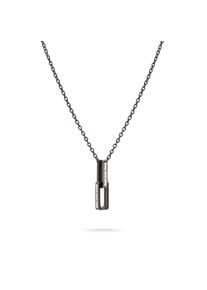 Kette mit Anh&auml;nger Liebeskind Berlin "Schmuck Geschenk Edelstahl Halskette Festive Mini Link", schwarz-wei&szlig; (schwarz, kristallwei&szlig;), Halsketten, Damen, Edelstahl, L: 45 B: 1mm, Kette mit Anh&auml;nger, mit Zirkonia (synth.), B:1mm