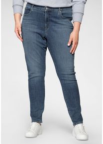 LEVI'S&reg; PLUS Skinny-fit-Jeans LEVI'S PLUS "311 PL SHAPING SKINNY *D", Damen, Gr. 20 (52), L&auml;nge 30, blau (mid, blau, used), Denim/Jeans, Obermaterial: 60% Baumwolle, 23% Viskose, 16% Polyester, 1% Elasthan, skinny fit kn&ouml;chellang, Jeans Skinny-fit-Jeans, figurformend mit Stretch