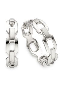 Paar Creolen Firetti "Schmuck, Geschenk, Creolen Silber rhodiniert", silberfarben, Ohrringe, Damen, 16,3mm, Silber 925 (Sterlingsilber), Paar Creolen