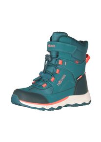 Winterstiefel Trollkids "KIDS HAFJELL WINTER BOOTS XT", M&auml;dchen, Gr. 34, blau (dusty teal, coral pink, midnight petrol), Synthetik, Textil, Schuhe Winterstiefel, Snowboots, Winterstiefel, Winterschuhe, f&uuml;r Kinder, wasserdicht