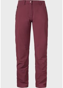 Sch&ouml;ffel Outdoorhose SCH&Ouml;FFEL "Pants Engadin1 Warm L", Damen, Gr. 46, Normalgr&ouml;&szlig;en, rot (2965, rot), Oberstoff: 89% Nylon, 11% Elasthan; Futter: 100% Polyester, Hosen Outdoorhose