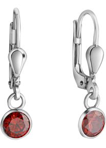 Paar Ohrh&auml;nger Firetti "Schmuck Geschenk, Ohrringe, Silber 925", bunt (silberfarben, rot, rot), Ohrringe, Damen, Silber 925 (Sterlingsilber), Paar Ohrh&auml;nger, mit Zirkonia (synth.)