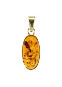 Kettenanh&auml;nger OSTSEE-SCHMUCK "- Classic 16x12 mm - Gold 333/000 - Bernstein" Gr. 25, gold (gold 333, goldfarben, gelb), Schmuckanh&auml;nger, Damen, Gelbgold 333, Kettenanh&auml;nger