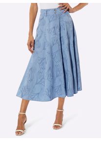 CR&Eacute;ATION L Jeansrock CREATION L, Damen, Gr. 36, bleu, 100% Lyocell, unifarben, wadenlang, R&ouml;cke Jeansrock