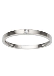 Diamantring Firetti "Schmuck Geschenk Gold 333 Damenring Verlobungsring Goldring Solit&auml;r" Gr. 17, silber (wei&szlig;gold, 333), Fingerringe, Damen, 17, P2 = erkennbare Einschl&uuml;sse, Diamanten Wei&szlig;gold 333, 1,5mm, Diamanten, Wei&szlig;gold 333, Diamantring, mit Brillant