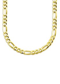 Kette ohne Anh&auml;nger Bruno Banani "Schmuck Geschenk Silber 925 Halsschmuck Halskette Figarokette" Gr. 55, gold (gelbgoldfarben), Halsketten, Herren, 55, Silber 925 (Sterlingsilber), B: 4mm, Kette ohne Anh&auml;nger, B:4mm