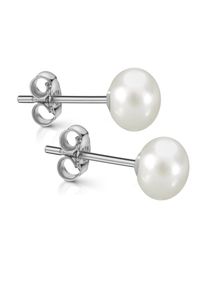 Paar Ohrstecker Firetti "Schmuck Geschenk Silber 925 Ohrschmuck Ohrringe" Gr. 8, silberfarben, wei&szlig;, Ohrringe, Damen, 8, Perlen Silber 925 (Sterlingsilber), Perlen, Silber 925 (Sterlingsilber), Paar Ohrstecker, Made in Germany - mit S&uuml;&szlig;wasserzuchtperle