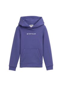Hoodie Tom Tailor, M&auml;dchen, Gr. 104, blau (dunkelblau harbor), Sweatware, Obermaterial: 100% Baumwolle, unifarben, regular fit taillenbedeckt, Rippb&uuml;ndchen, Sweatshirts Hoodie, mit Kapuze