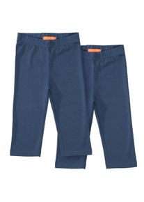 Caprihose STACCATO, M&auml;dchen, Gr. 104/110, Normalgr&ouml;&szlig;en, blau, Oberstoff: 95% Baumwolle, 5% Elasthan., unifarben, Basic, bequem, Hosen Caprihose, Doppelpack