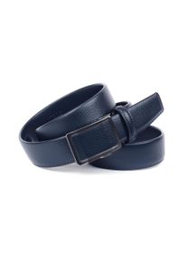 Lederg&uuml;rtel Anthoni Crown, Damen, Gr. 85, blau (dunkelblau), Rindsleder, G&uuml;rtel Lederg&uuml;rtel, genarbt, geschw&auml;rzte Schlie&szlig;e