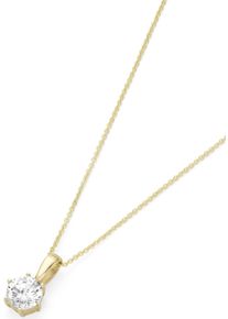 Kette mit Anh&auml;nger Firetti "Schmuck Geschenk Gold 375 Halsschmuck Halskette Goldkette Ankerkette", gold (gelbgoldfarben, kristallwei&szlig;), Halsketten, Damen, Gelbgold 375, L: 45, Kette mit Anh&auml;nger, mit Zirkonia (synth.)