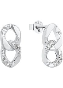 Paar Ohrstecker Amor "2039102", silber (silberfarben, kristallwei&szlig;, kristallwei&szlig;), Ohrringe, Damen, Silber 925 (Sterlingsilber), Paar Ohrstecker, mit Zirkonia (synth.)