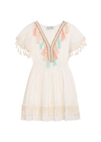 Sommerkleid DANAMADE "DANAMADE Dresses DNILA", M&auml;dchen, Gr. 134, EURO, wei&szlig; (ivory), Oberstoff: 100% Viskose Futter: 100% Baumwolle, Kleider Sommerkleid