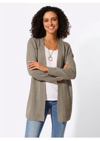 Longstrickjacke Casual Looks, Damen, Gr. 48, schlamm, 100% Polyacryl, unifarben, Strickjacken Longstrickjacke
