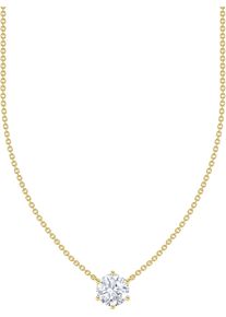 Kette mit Anh&auml;nger Thomas Sabo "Zirkonia-Anh&auml;nger" Gr. 45, gold (gelbgoldfarben, wei&szlig;), Halsketten, Damen, 45, Silber 925 (recycelt), Kette mit Anh&auml;nger, mit Zirkonia (synth.)