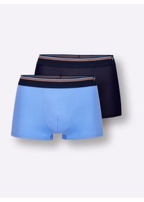 w&auml;schepur Schl&uuml;pfer W&Auml;SCHEPUR, Herren, Gr. 5, 2 Stk., marine, himmelblau, 95% Baumwolle, 5% Elasthan, Unterhosen Schl&uuml;pfer
