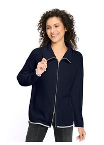 Strickjacke Heine, Herren, Gr. 42, marine, 100% Baumwolle, unifarben, Strickjacken Strickjacke