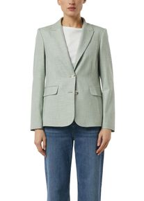 Blusenblazer comma, Damen, Gr. 40, light khaki, Web, Obermaterial: 52% Viskose, 45% Polyester, 3% Elasthan. Futter: 100% Polyester, meliert, normal h&uuml;ftbedeckend, tiefer V-Ausschnitt, Blazer Blusenblazer, mit Viskose und in melierter Optik