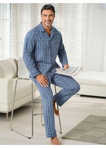 King&acute;S Club Schlafanzug KINGS CLUB, Herren, Gr. 44/46, blau (blau, kariert), 100% Baumwolle, Homewear-Sets Schlafanzug