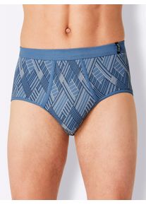 King&acute;S Club Slip KINGS CLUB, Herren, Gr. 9, 2 Stk., blau (mittelblau, bedruckt), 100% Baumwolle, Unterhosen Slip